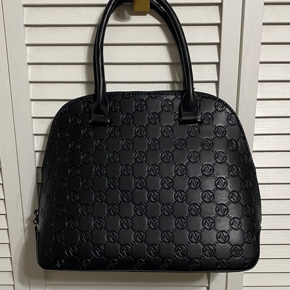 Adrenne Vittadini Black Embossed Women's Handbag - Picture 7 of 14